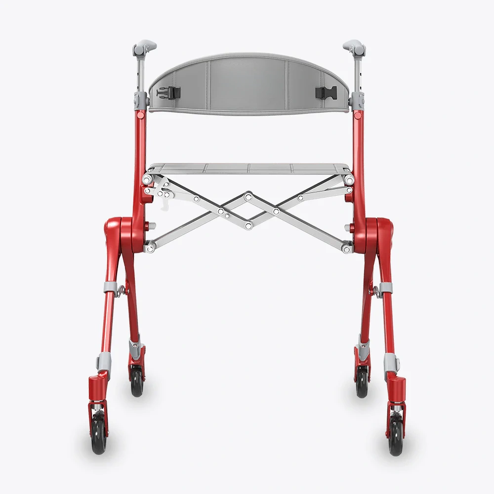 Ultra-Light Folding Travel Rollator Walker-Compact Mobility Support for Everyday Freedom