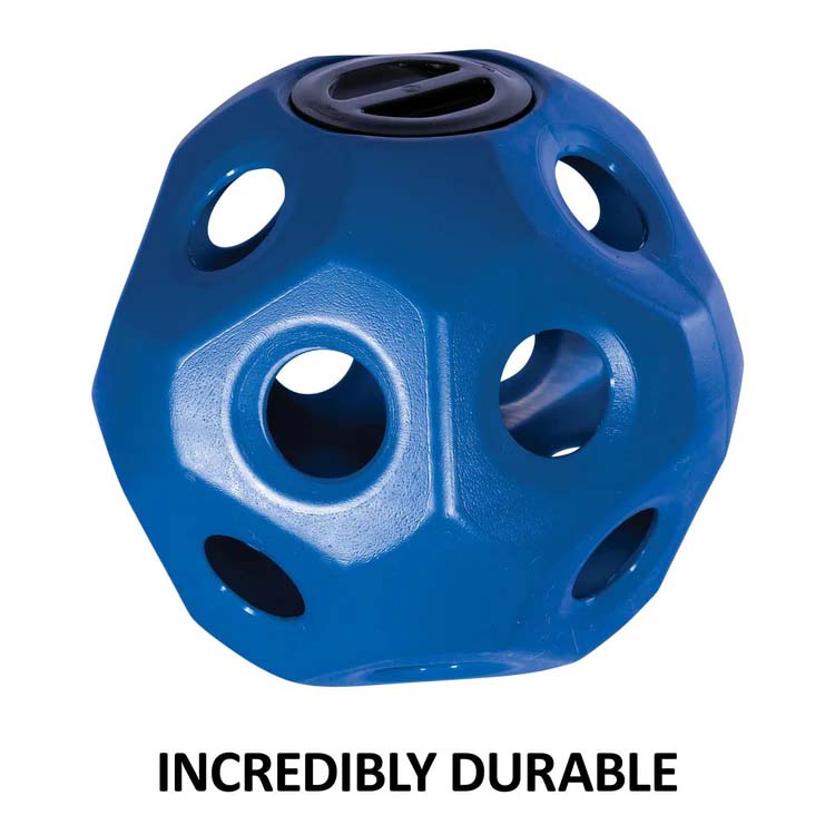 Large Slow-Feeder Hay Ball Simplified Hay Feeding for Horses– Blue & Red
