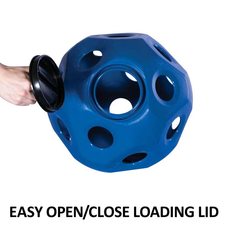 Large Slow-Feeder Hay Ball Simplified Hay Feeding for Horses– Blue & Red