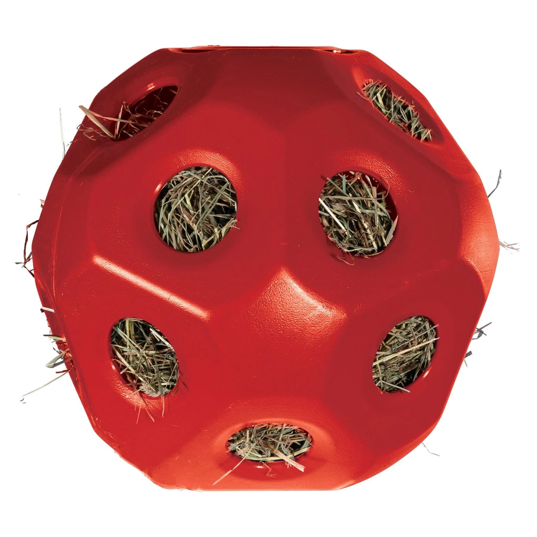 Large Slow-Feeder Hay Ball Simplified Hay Feeding for Horses– Blue & Red