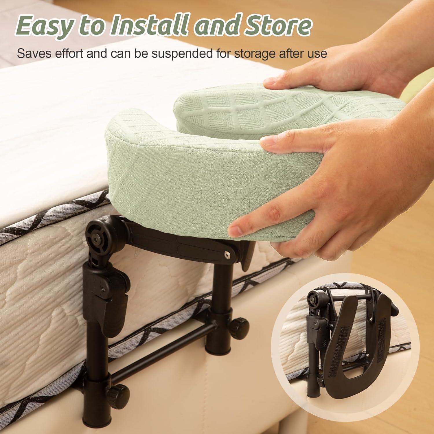 Massage headrest for bed, adjustable massage face rest for home use