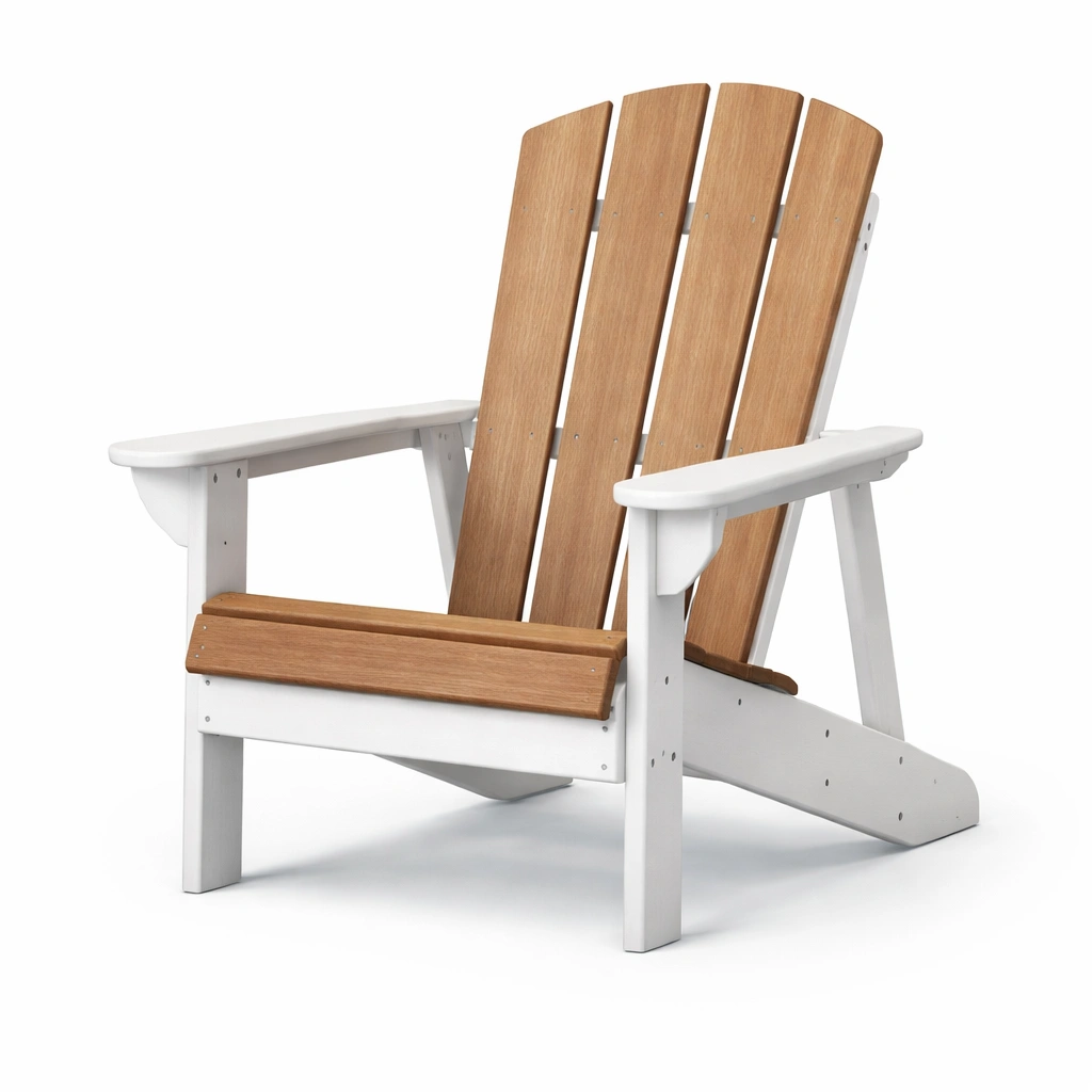 Silla Adirondack de madera de acacia y polipropileno-Furniloungez