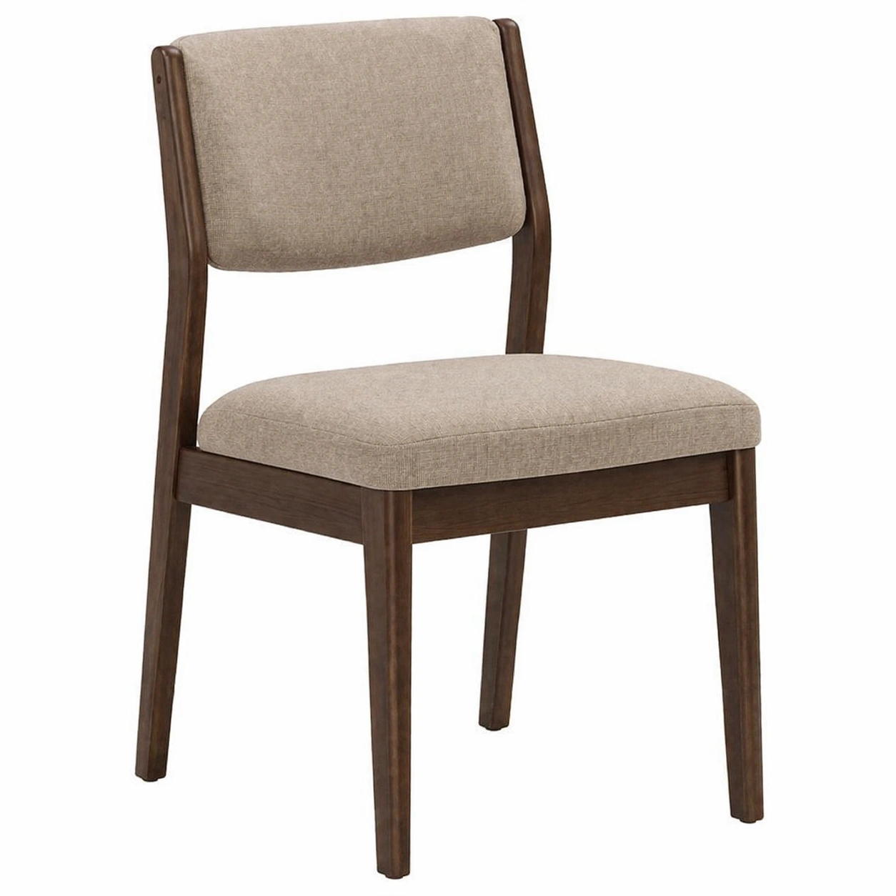 Sillas de comedor de madera con tapizado en poliéster beige-Furniloungez