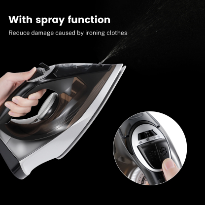 Vapren V4 Max steam iron: 2400W, ceramic soleplate, 350ml tank. 5-level temp, anti-drip, dry & wet use. Wrinkle-free in seconds