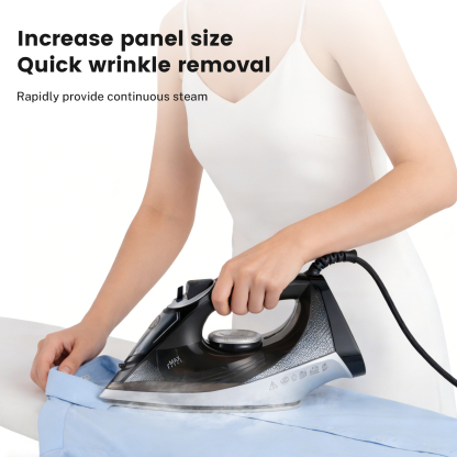 Vapren V4 Max steam iron: 2400W, ceramic soleplate, 350ml tank. 5-level temp, anti-drip, dry & wet use. Wrinkle-free in seconds