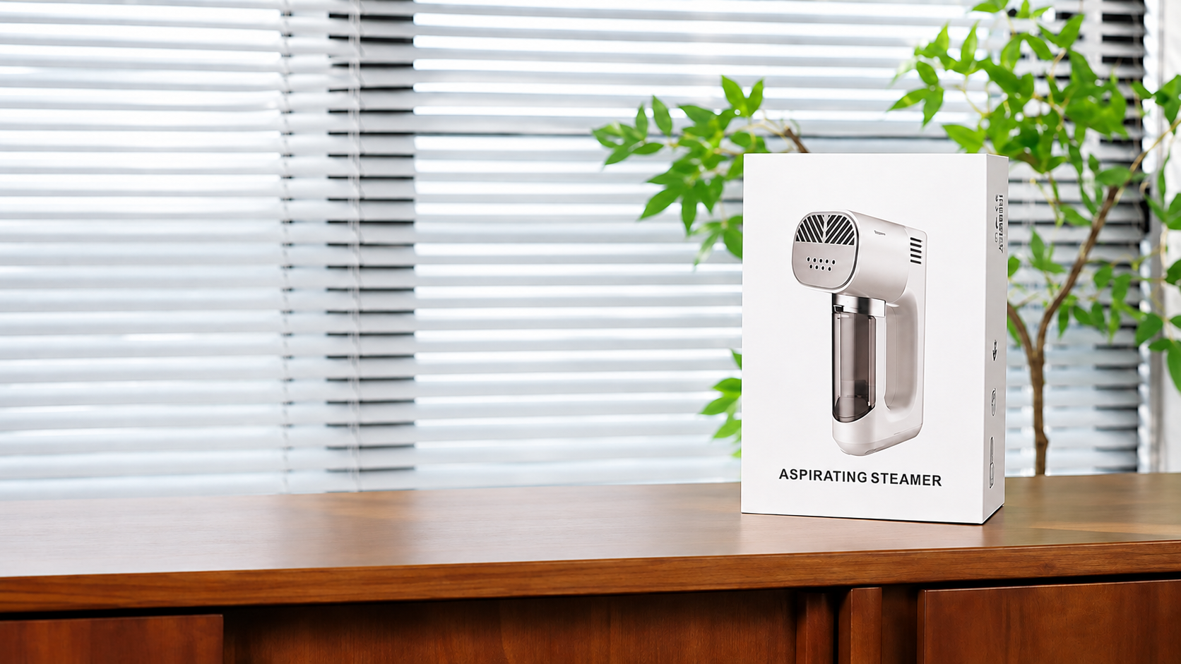 Vapren F2 suction garment steamer in its retail packaging