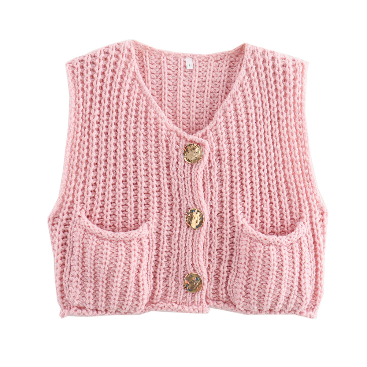 Super Soft Chic Cropped Knitted Chunky Sweater Vest