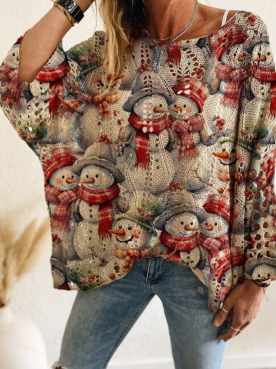 HOT SALE Women's Soft Crocheted Christmas Sweater