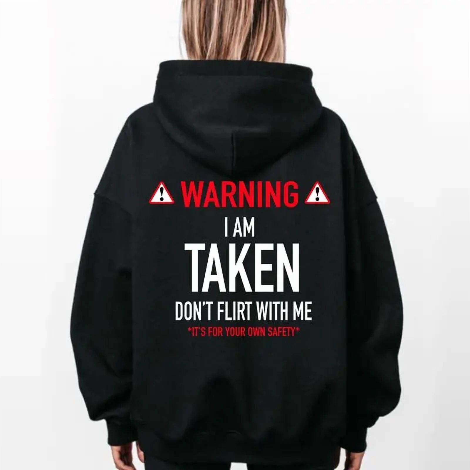 "I'm Taken" Hoodie – Funny "Don't Flirt With Me" Unisex Pullover Sweatshirt