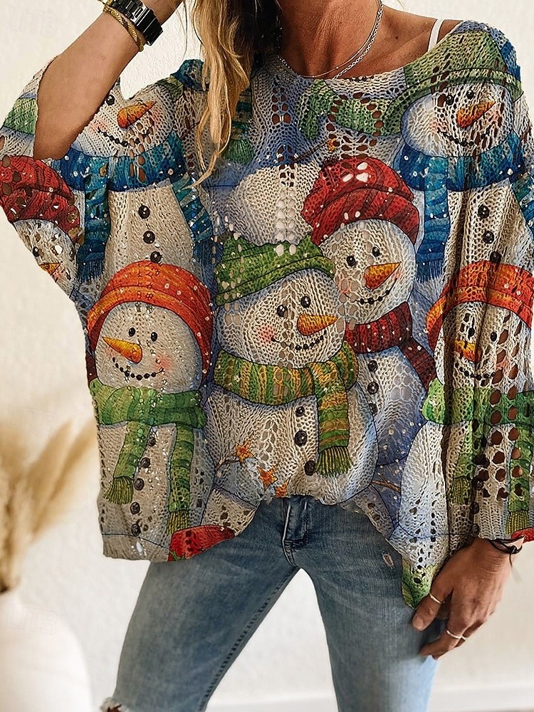 HOT SALE Women's Soft Crocheted Christmas Sweater