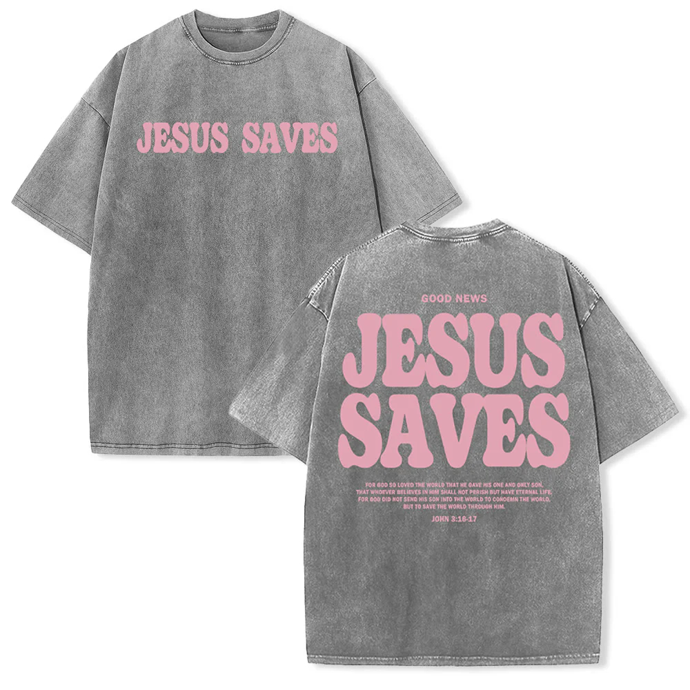 Jesus Saves Vintage Washed T-Shirt