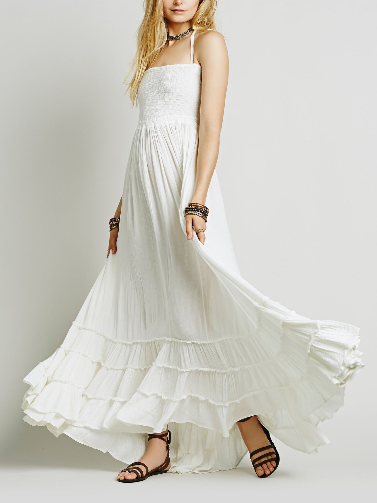 Women's Summer Halter Sexy Backless Maxi Dress