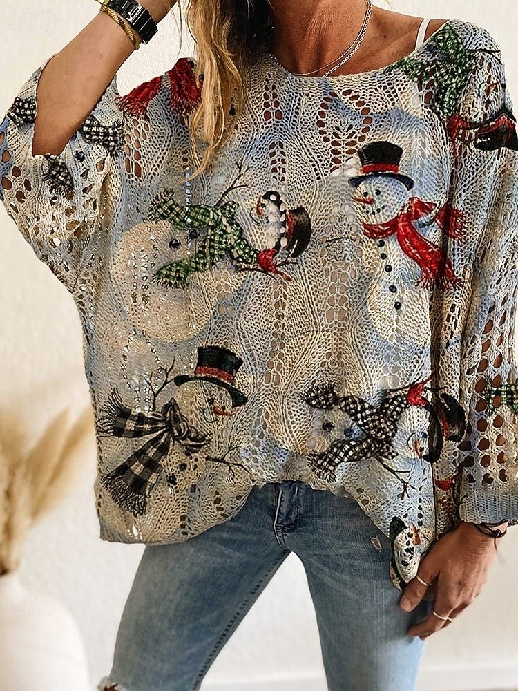 HOT SALE Women's Soft Crocheted Christmas Sweater