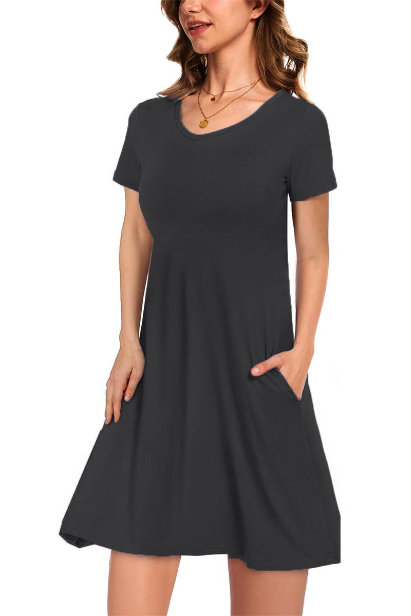 HOT SALE Women's Casual T-Shirt Dress with Pockets