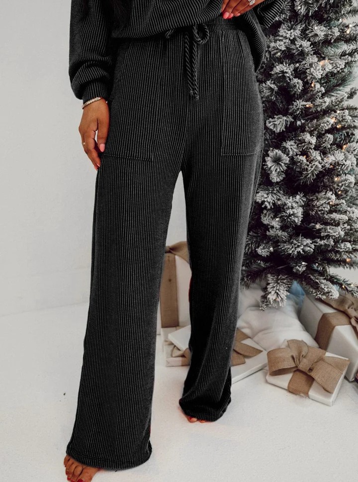 HOT SALE Women's Christmas Jolly Ribbed Lounge Set