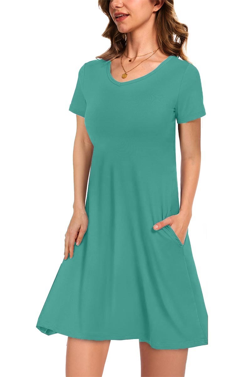 HOT SALE Women's Casual T-Shirt Dress with Pockets