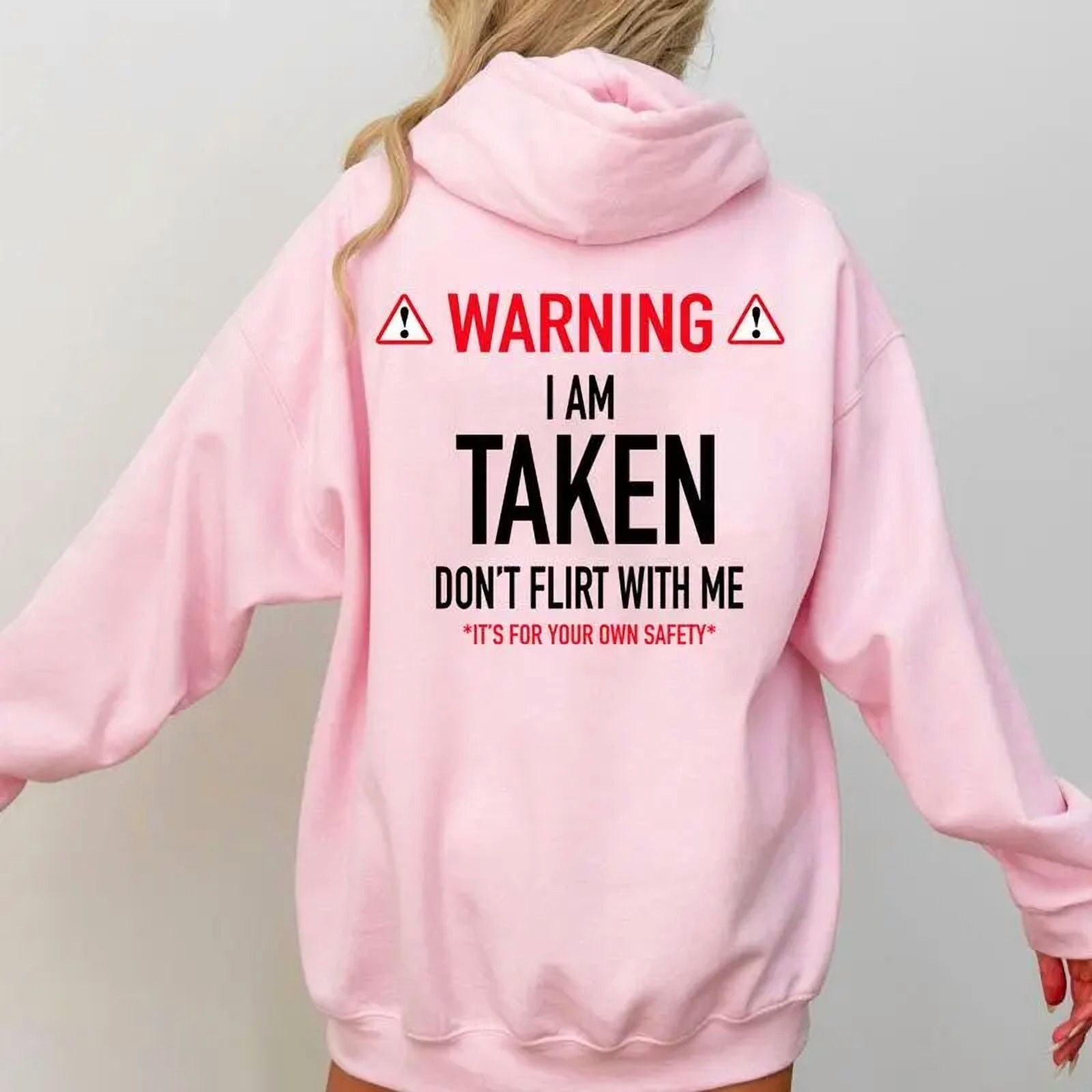 "I'm Taken" Hoodie – Funny "Don't Flirt With Me" Unisex Pullover Sweatshirt