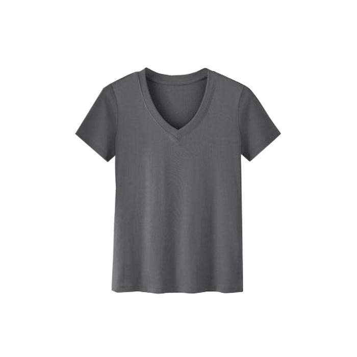 Women's Casual V Neck Side Slit T-Shirt Summer Loose Basic Tops