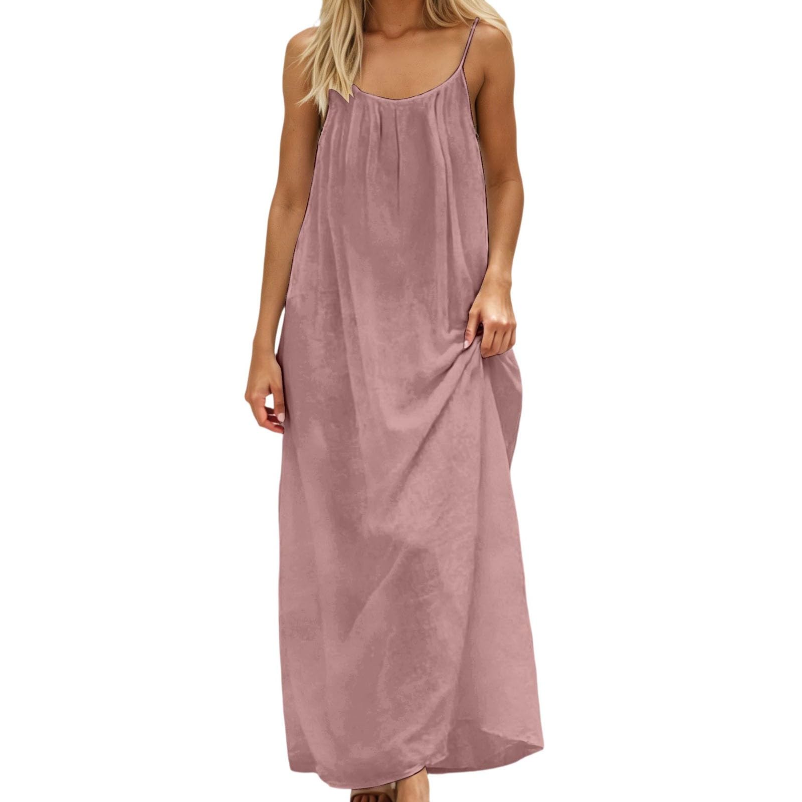 HOT SALE Women's Spaghetti Strap Backless Cami Lounge Dress