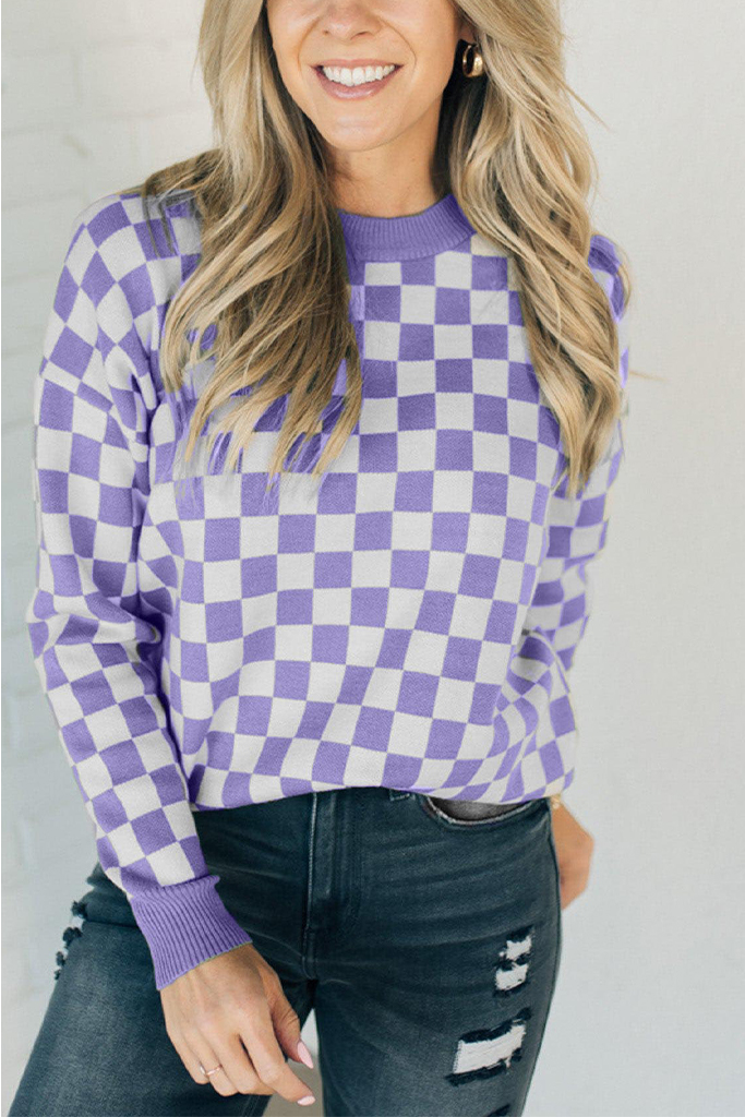 ✨Checked In Sweater (Buy 2 Free Shipping)