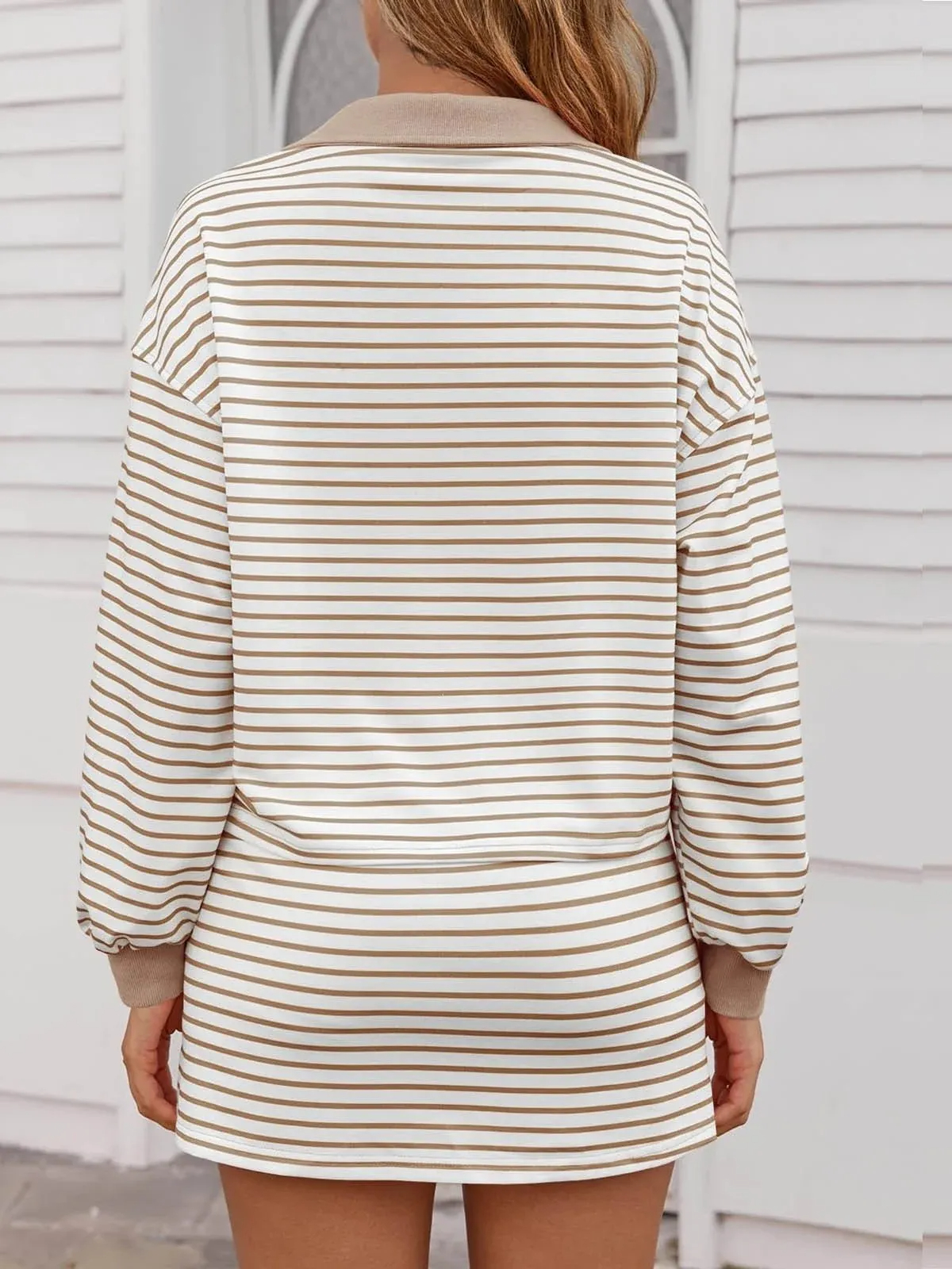 HOT SALE Women's Casual Striped Two-Piece Set