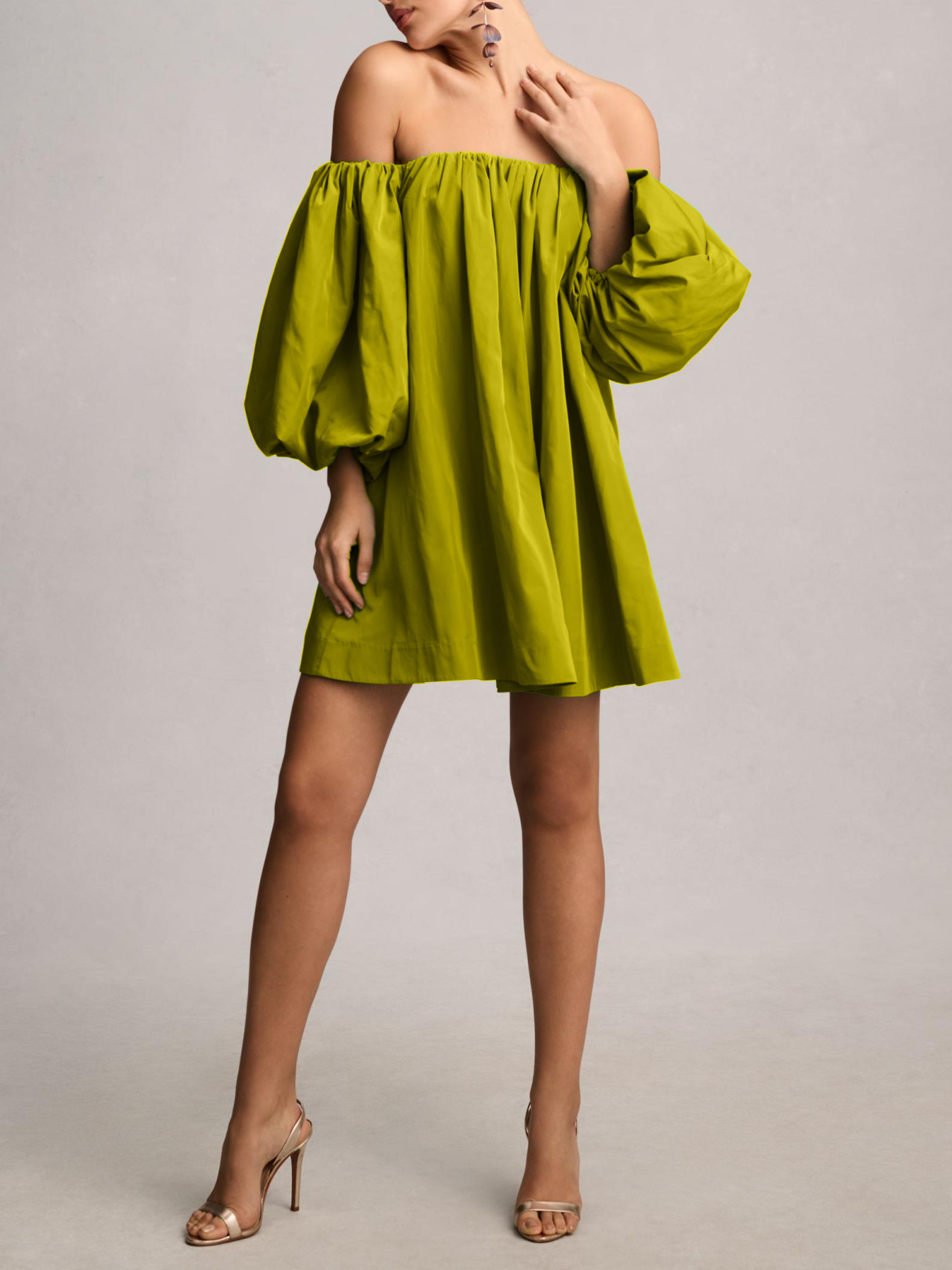 HOT SALE New Summer Puff Sleeve Off Shoulder Dress