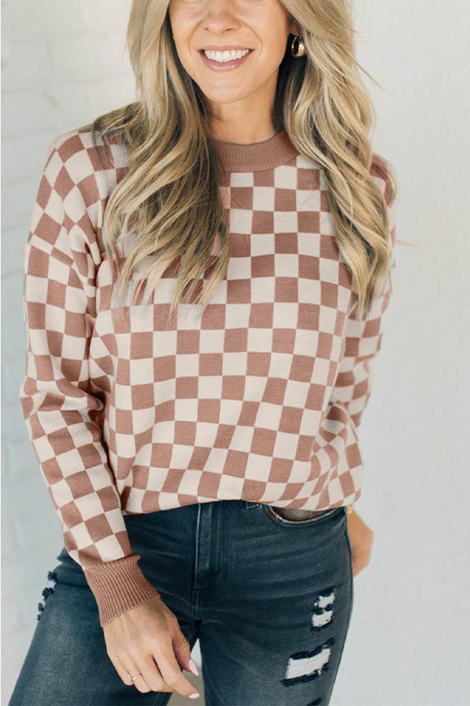 ✨Checked In Sweater (Buy 2 Free Shipping)