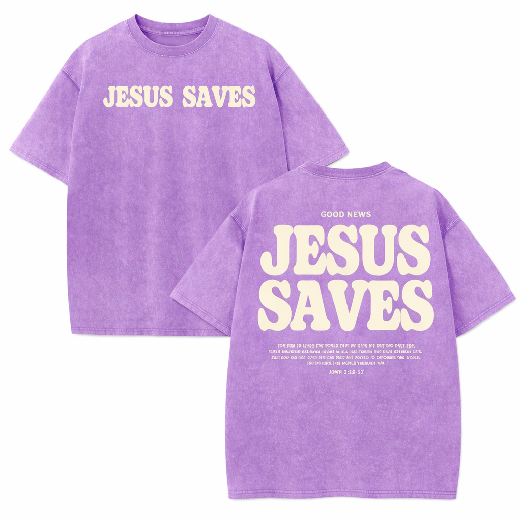 Jesus Saves Vintage Washed T-Shirt