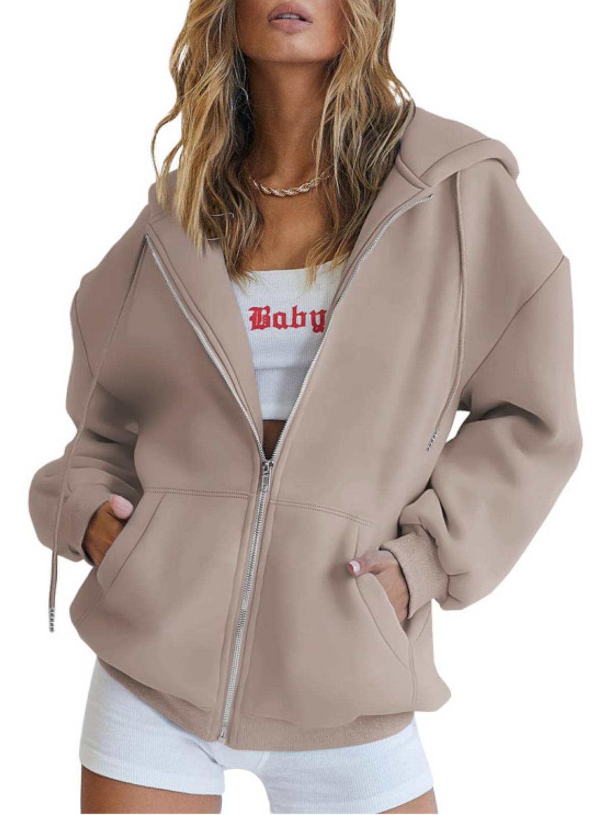 HOT SALE Womens Zip Up Hoodies Oversized Sweatshirts