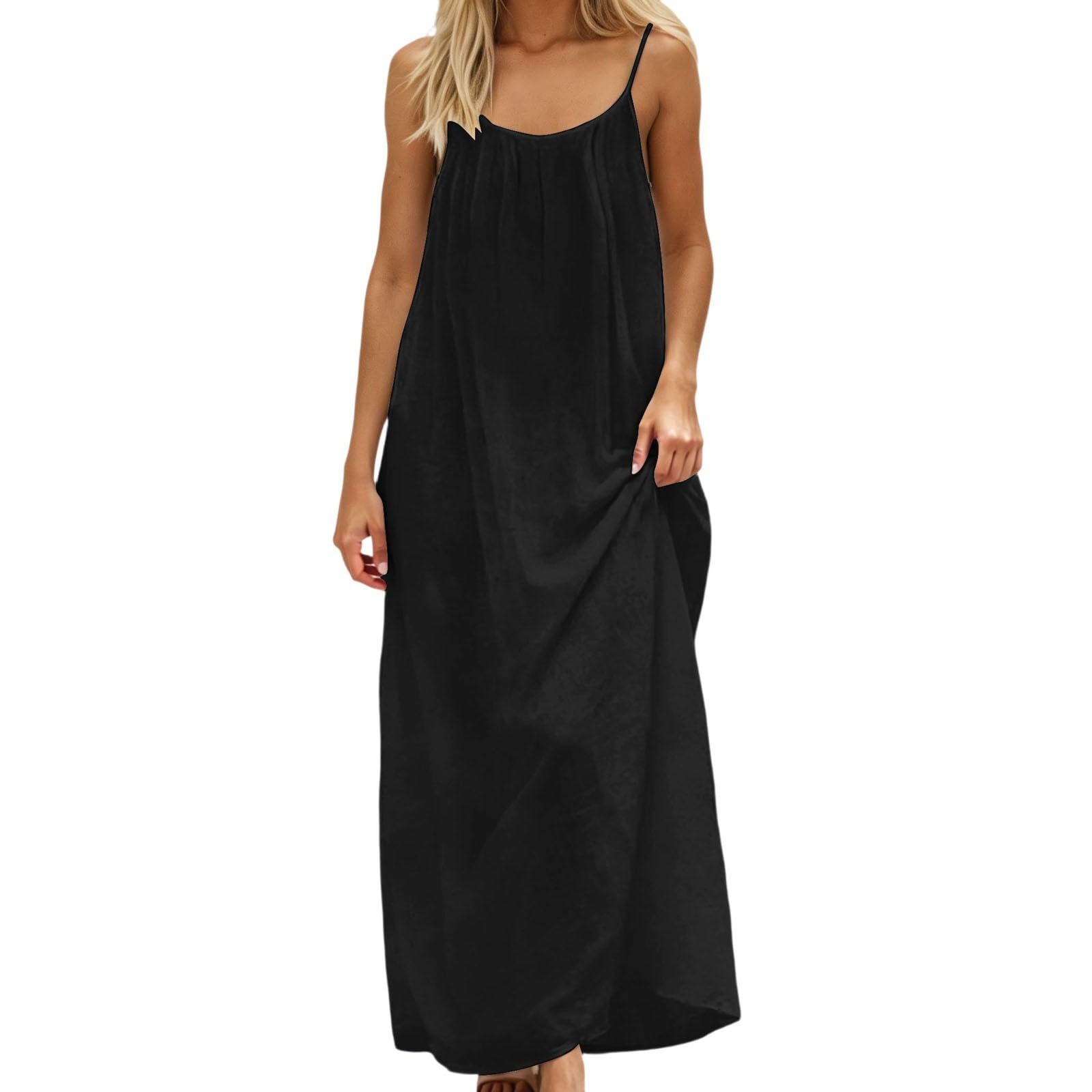 HOT SALE Women's Spaghetti Strap Backless Cami Lounge Dress