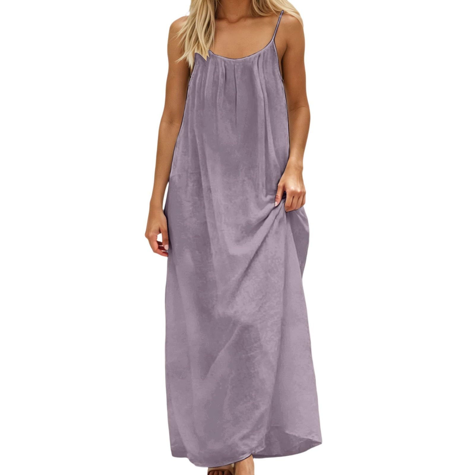 HOT SALE Women's Spaghetti Strap Backless Cami Lounge Dress