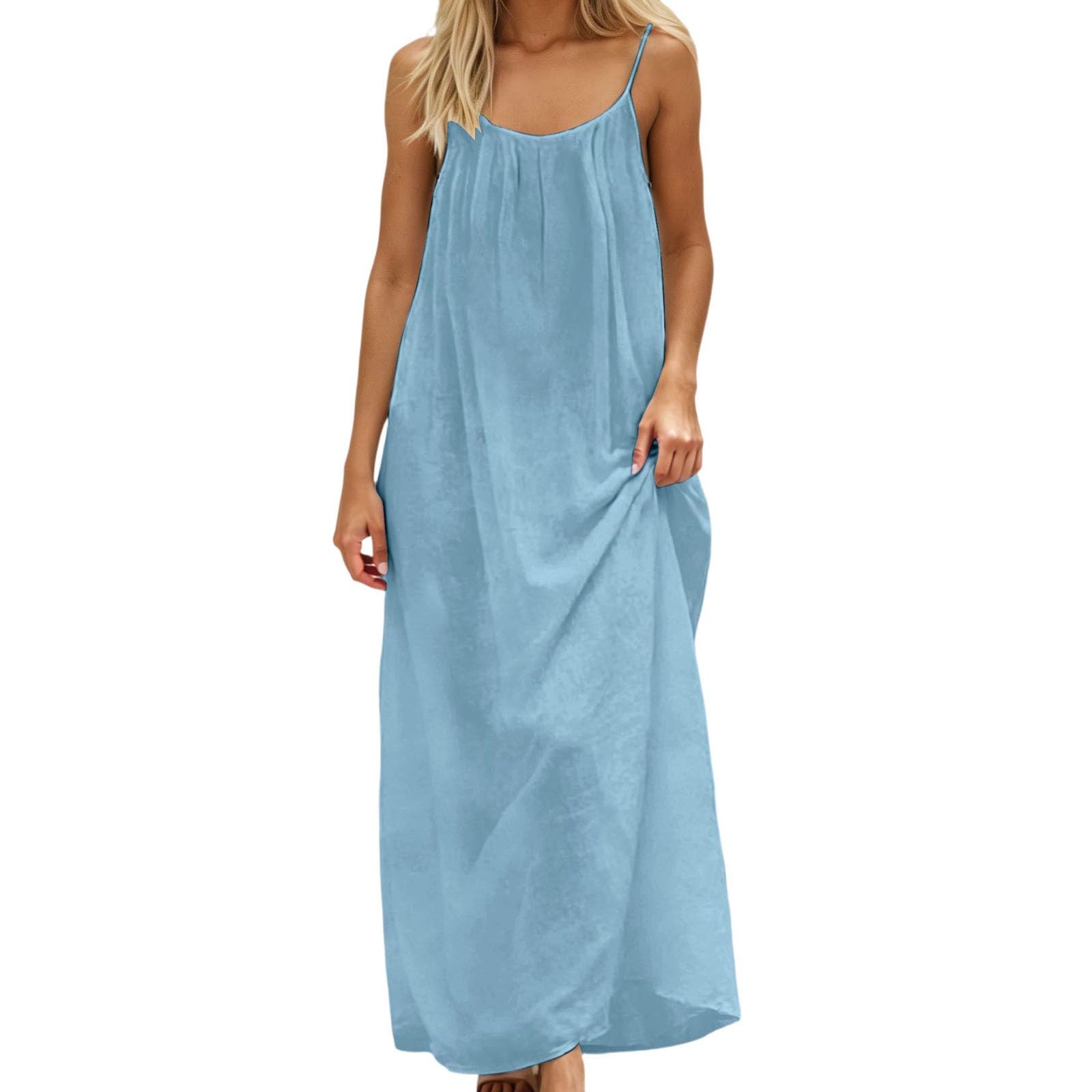 HOT SALE Women's Spaghetti Strap Backless Cami Lounge Dress