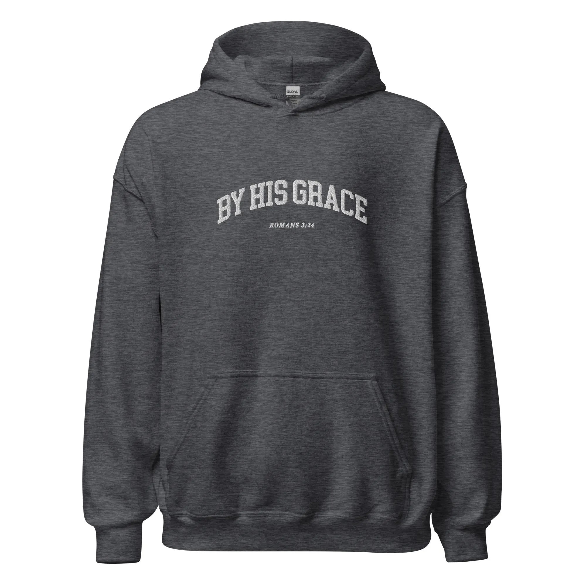 By His Grace Embroidered Christian Hoodie