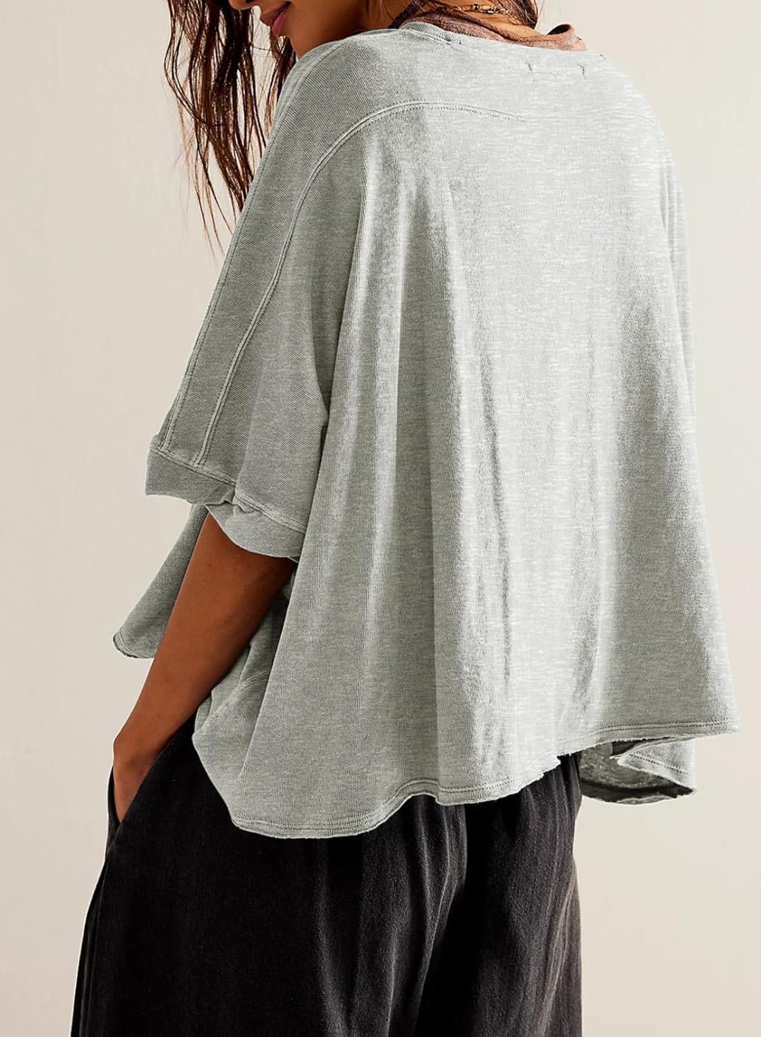 Women's Solid Loose Oversized Tee Shirts