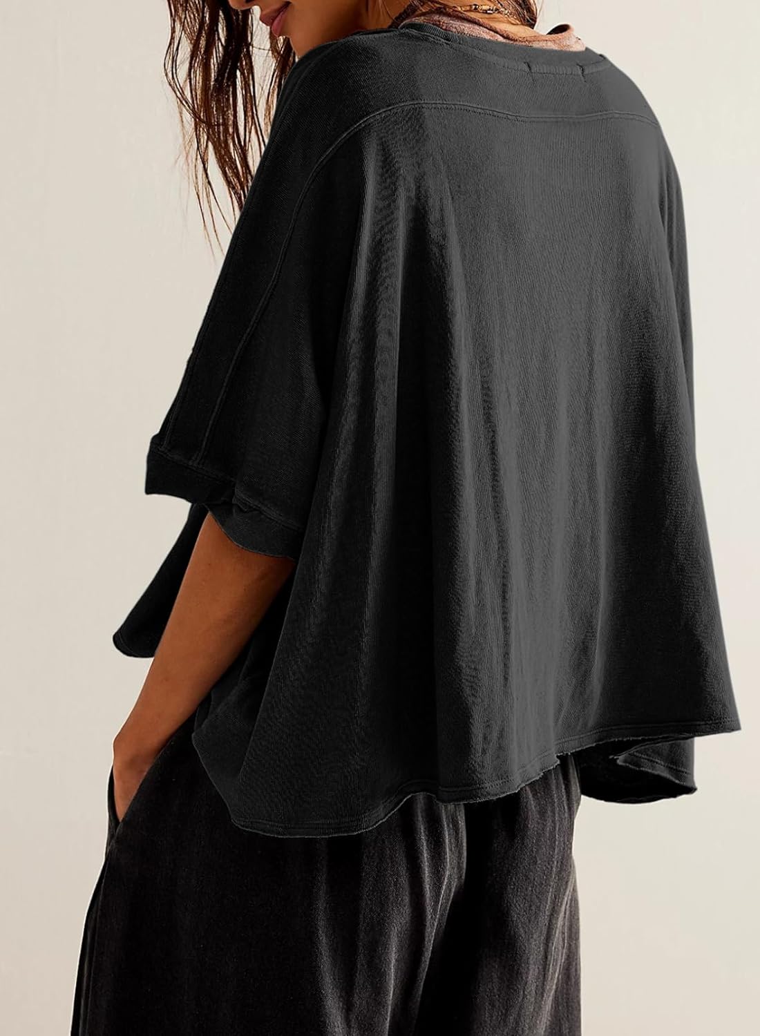 Women's Solid Loose Oversized Tee Shirts