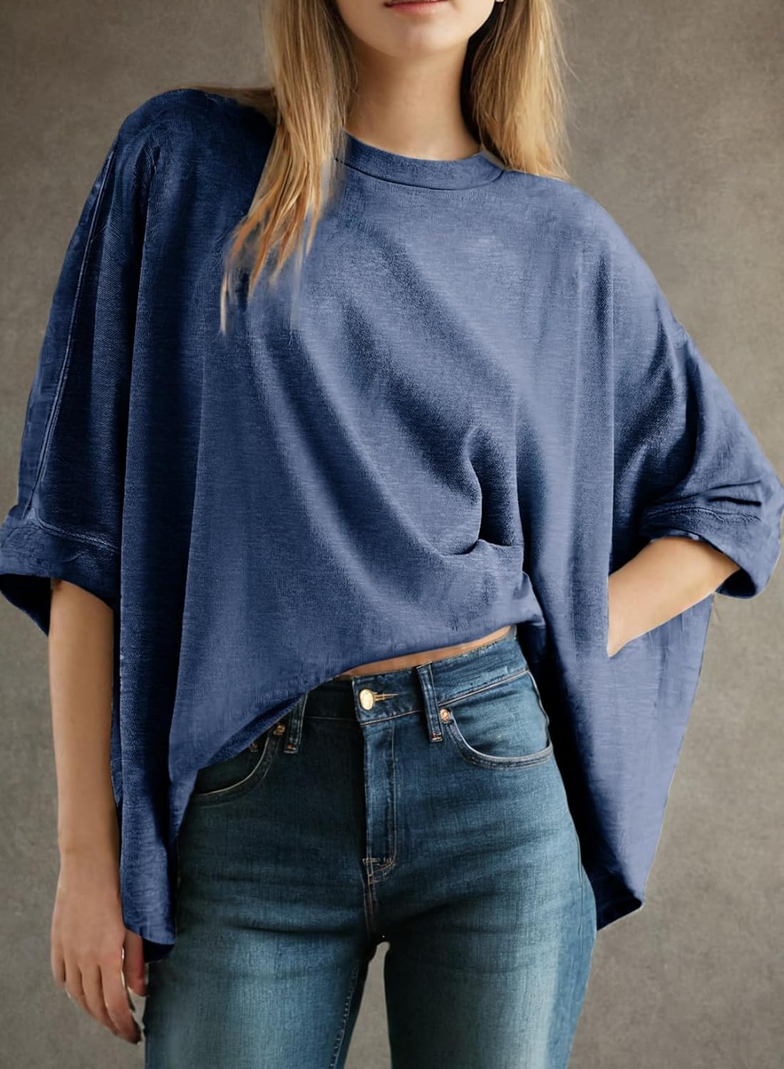 Women's Solid Loose Oversized Tee Shirts
