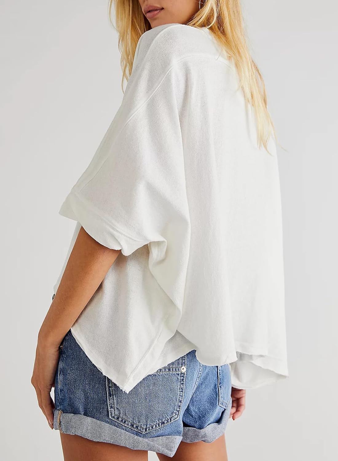 Women's Solid Loose Oversized Tee Shirts