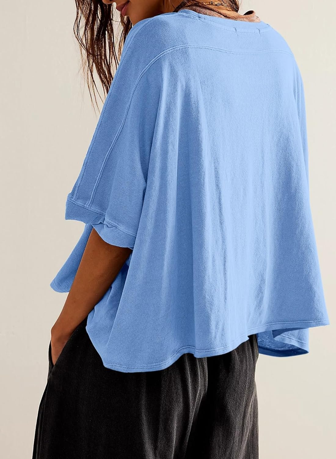 Women's Solid Loose Oversized Tee Shirts
