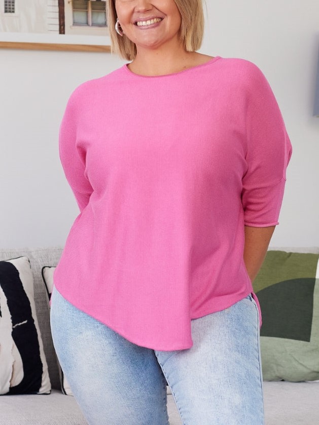 Super Soft Batwing Knit Half Sleeve Top