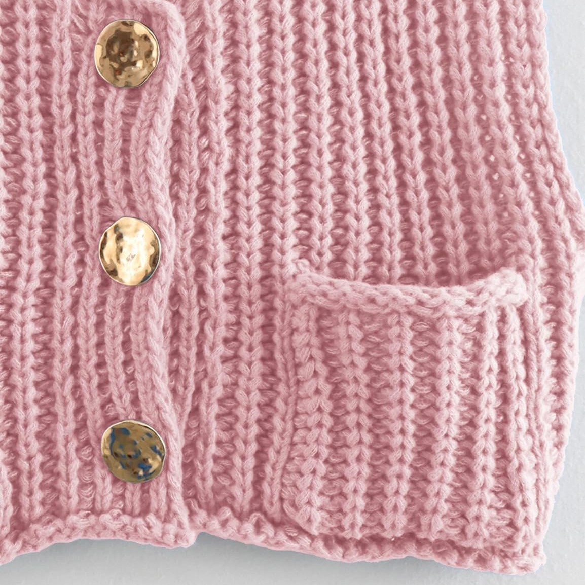 Super Soft Chic Cropped Knitted Chunky Sweater Vest