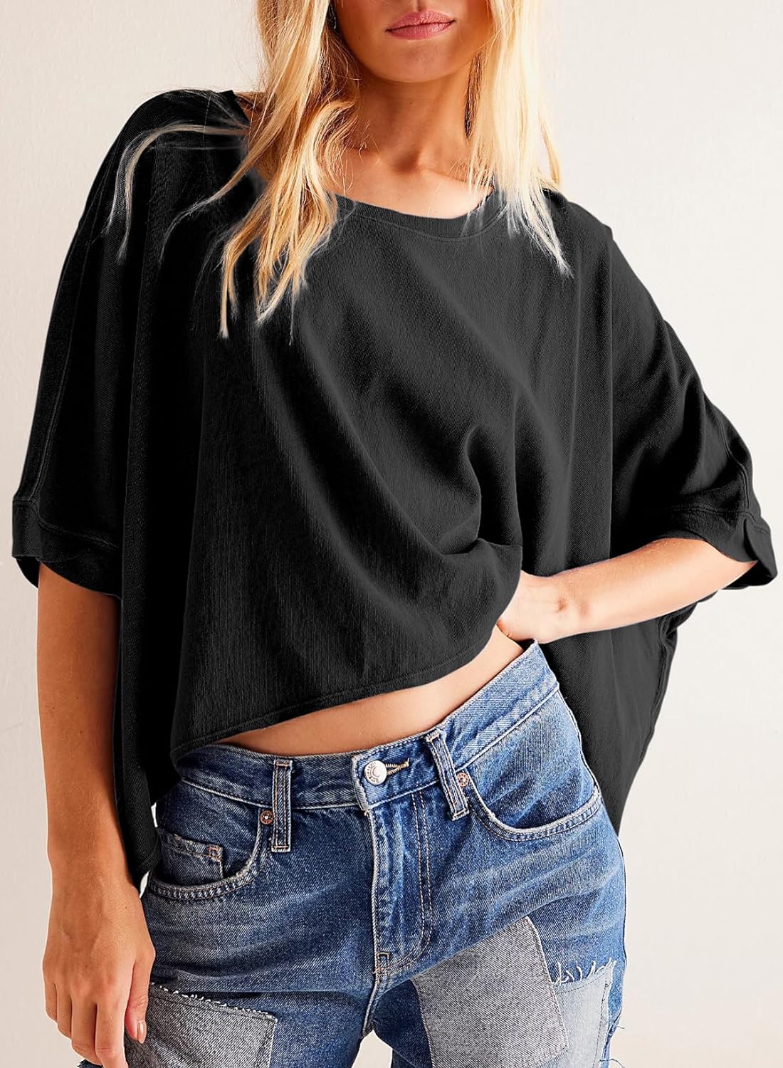 Women's Solid Loose Oversized Tee Shirts