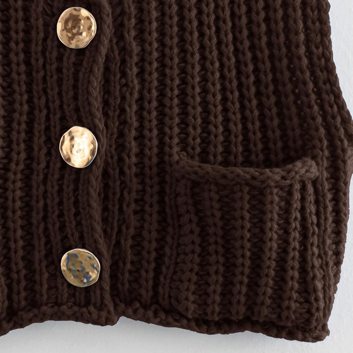 Super Soft Chic Cropped Knitted Chunky Sweater Vest