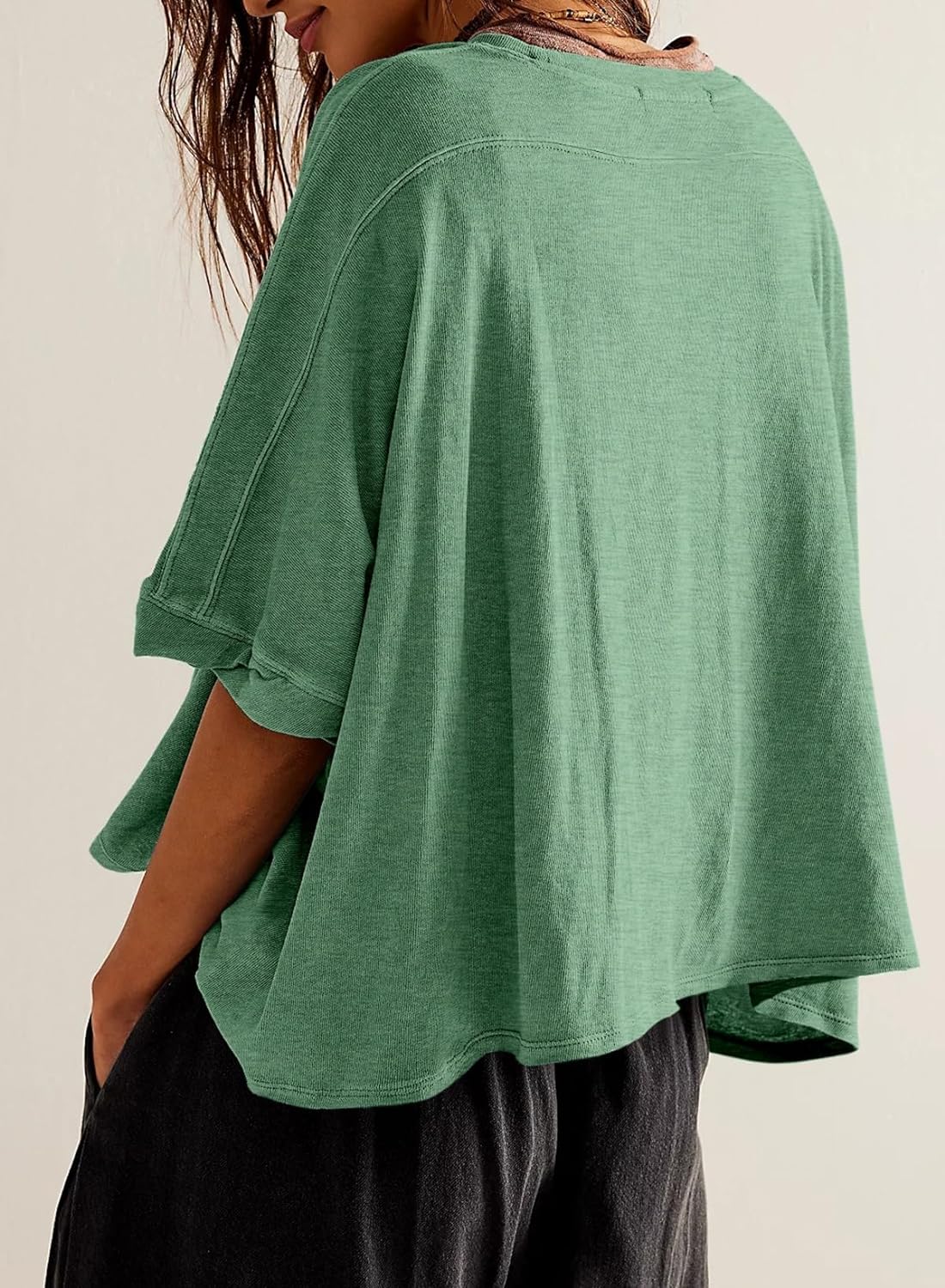 Women's Solid Loose Oversized Tee Shirts