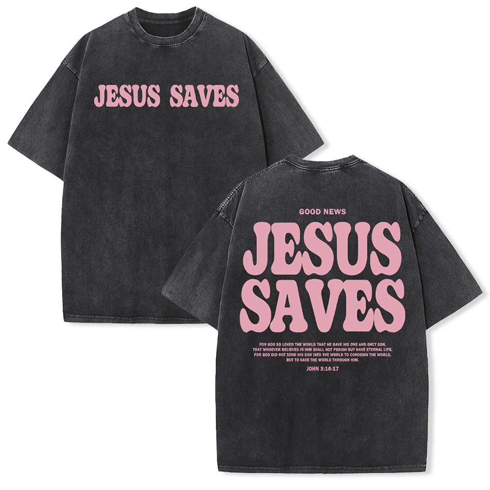 Jesus Saves Vintage Washed T-Shirt