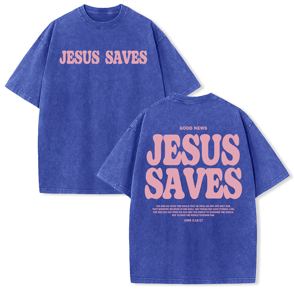 Jesus Saves Vintage Washed T-Shirt