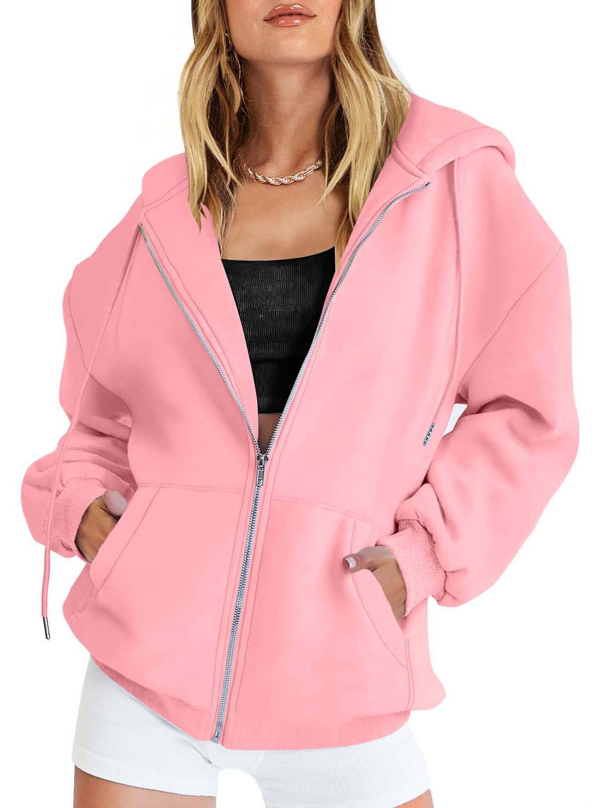 HOT SALE Womens Zip Up Hoodies Oversized Sweatshirts