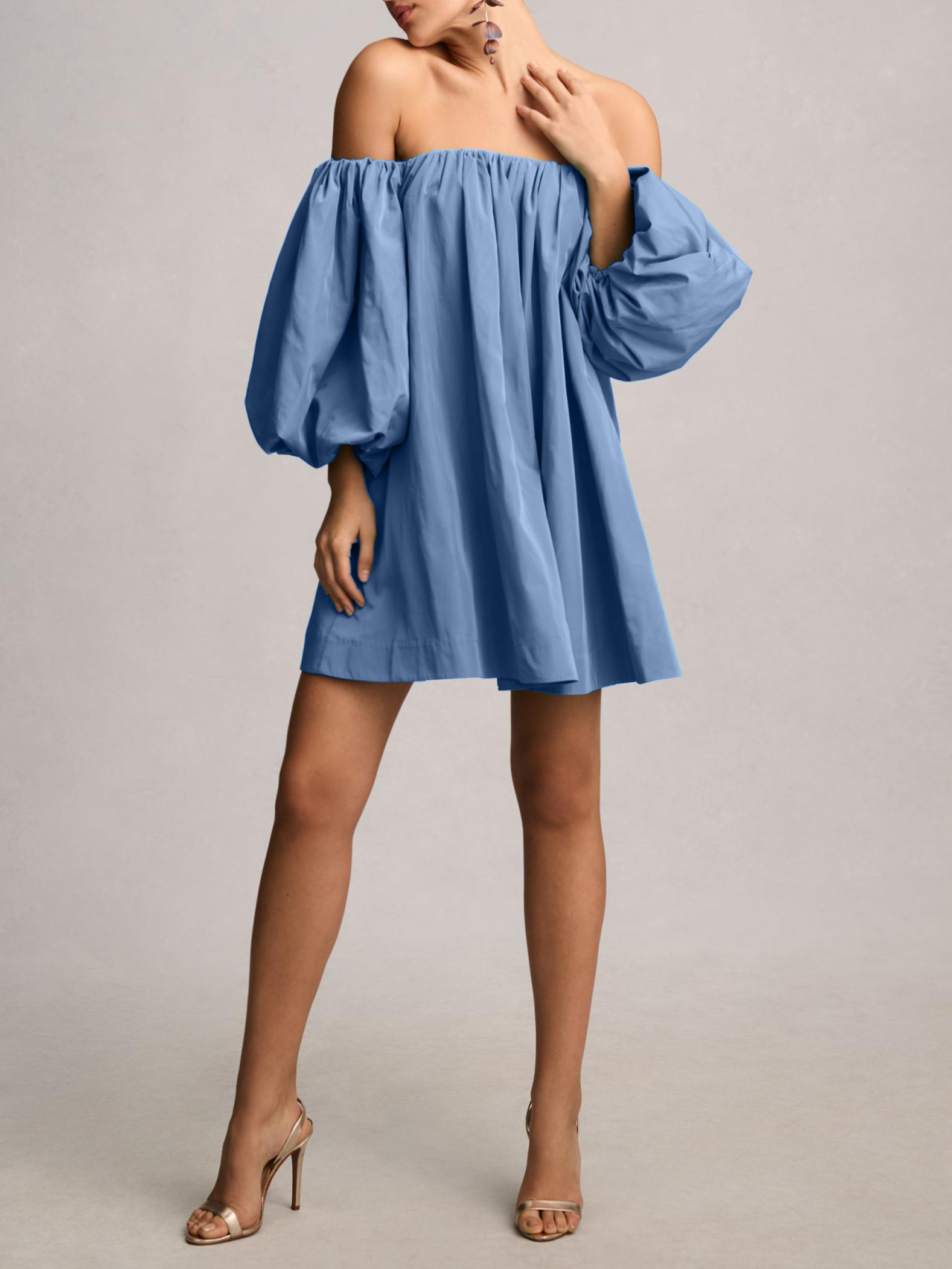 HOT SALE New Summer Puff Sleeve Off Shoulder Dress
