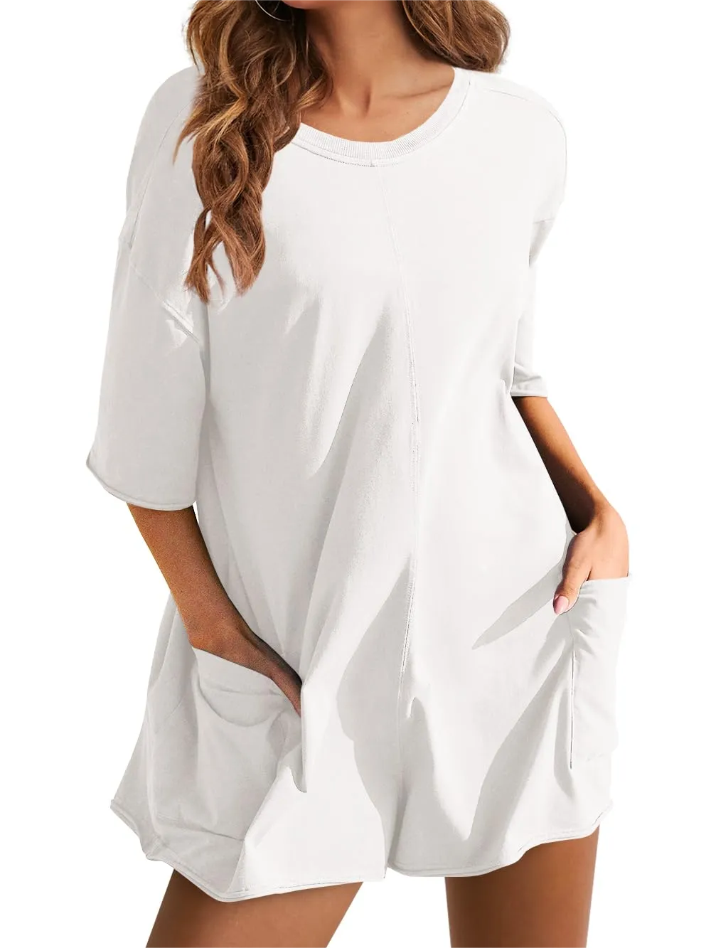 2024 Hot Shot Back V Neck Half Sleeve Jumpsuit (Buy 2 Free Shipping)