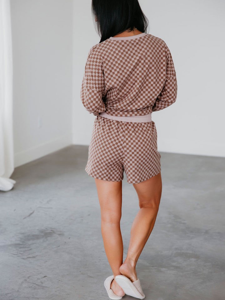 Classic Checkered Top & Shorts Set