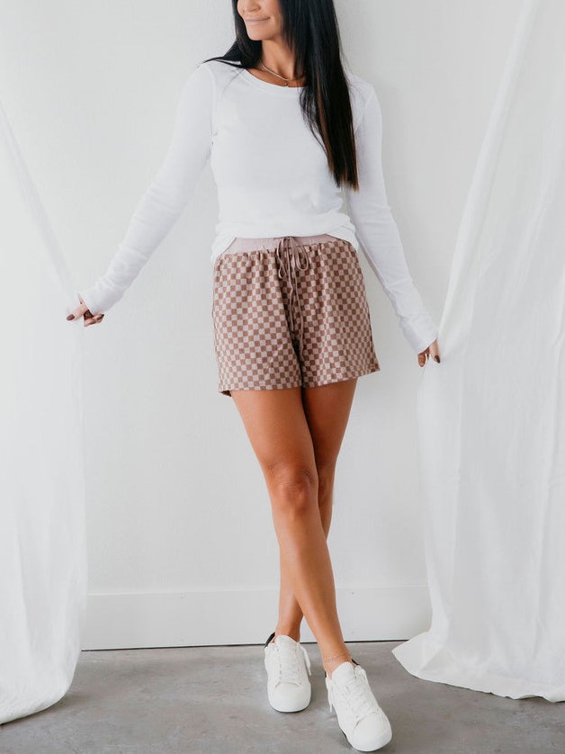 Classic Checkered Top & Shorts Set